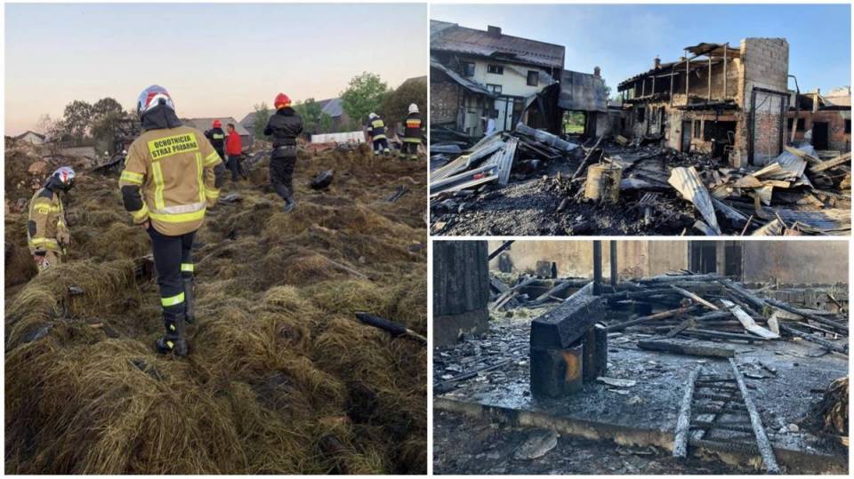 Strażacy z OSP Szczerców ruszyli z pomocą po wielkim pożarze w Nowej Białej