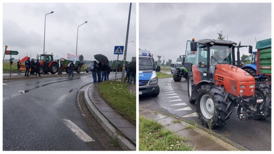 Drugi dzień protestu Agrounii. Dziś rolnicy przejechali na rondo przy trasie S8