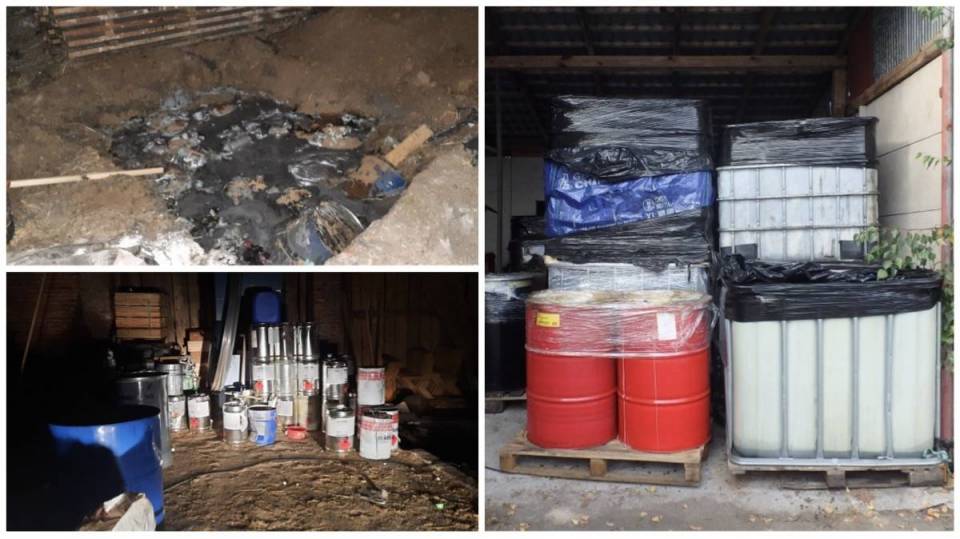 Drużbice: Dwie ekologiczne bomby na gminnych posesjach! W Zwierzyńcu tysiące litrów chemikaliów w beczkach, w Rawiczu wykopano dziurę w stodole