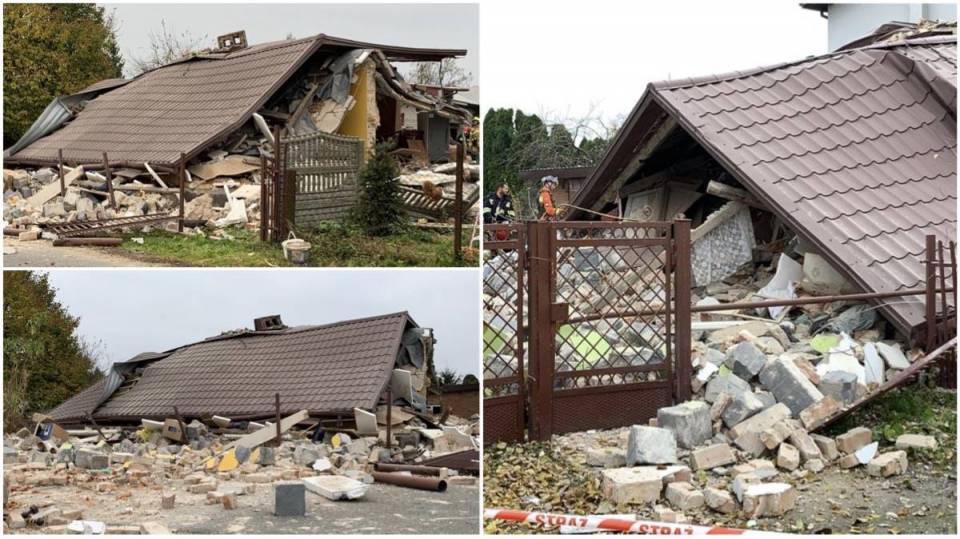 Koszmar w Kaczorowie: Wybuch w domu zmiótł budynek z ziemi! Poszkodowana 81-letnia kobieta [Zdjęcia]