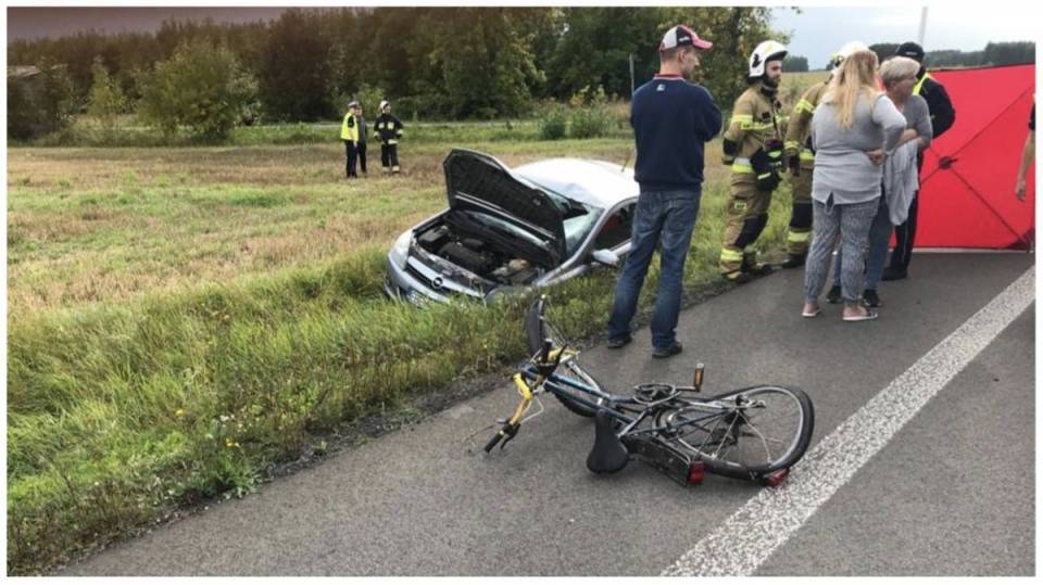 Tragedia w gminie Rusiec: Pod kołami opla zginęła 58-letnia rowerzystka