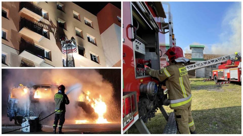 Ponad tysiąc interwencji, akcja co 8 godzin i 27 minut - tak w 2023 roku pracowali strażacy z PSP Bełchatów