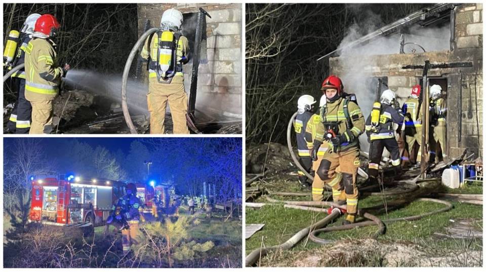 Pożar domu w Osinie. Do akcji w gminie Kluki zadysponowano 7 zastępów straży pożarnej [Wideo, foto]